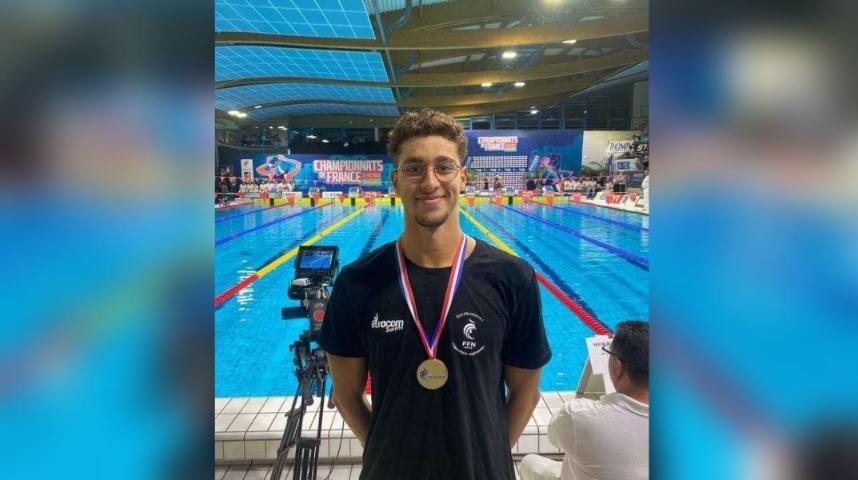 السباح أحمد الجوادي يسجل حضوره في 3 سباقات  في اولمبياد باريس 